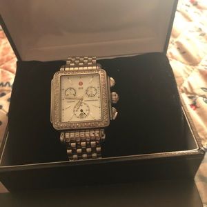 Michele diamond watch Deco White Mother of Pearl